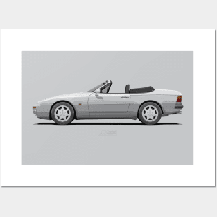 944 Cabriolet Silver Posters and Art